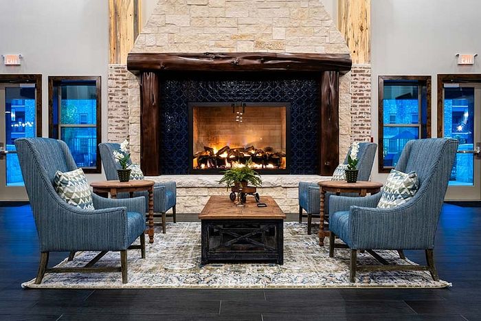 fire place seating area