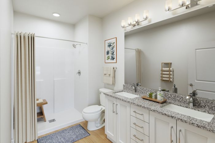 Kitchen unit with vanity area