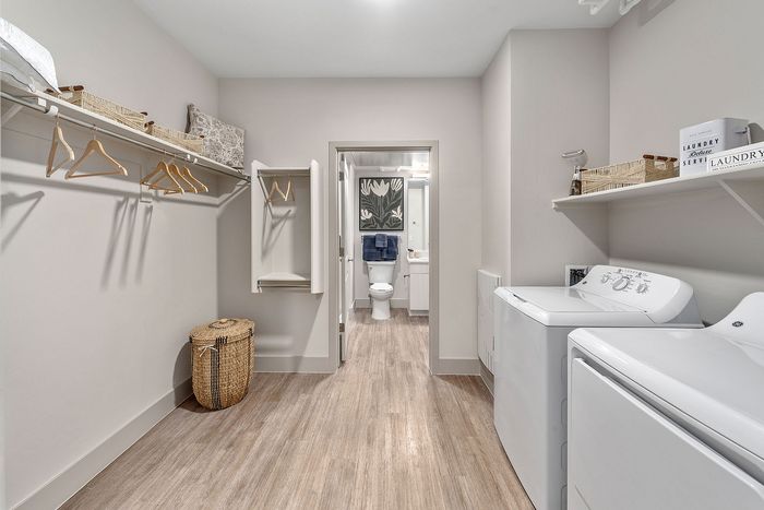 Spacious Closet and Washer and Dryer