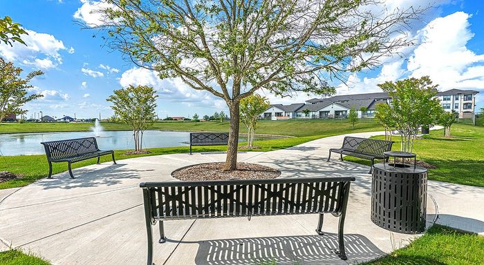 Seating by lake