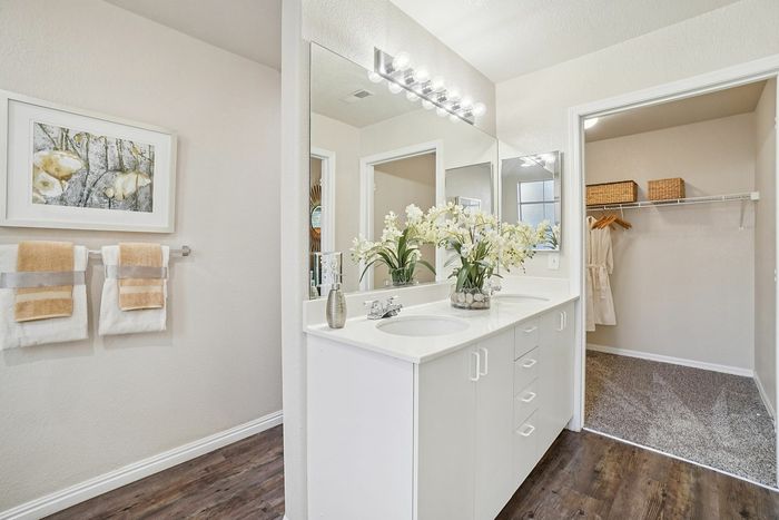 Stratton Master Bathroom Sinks-Toilet-Closet View