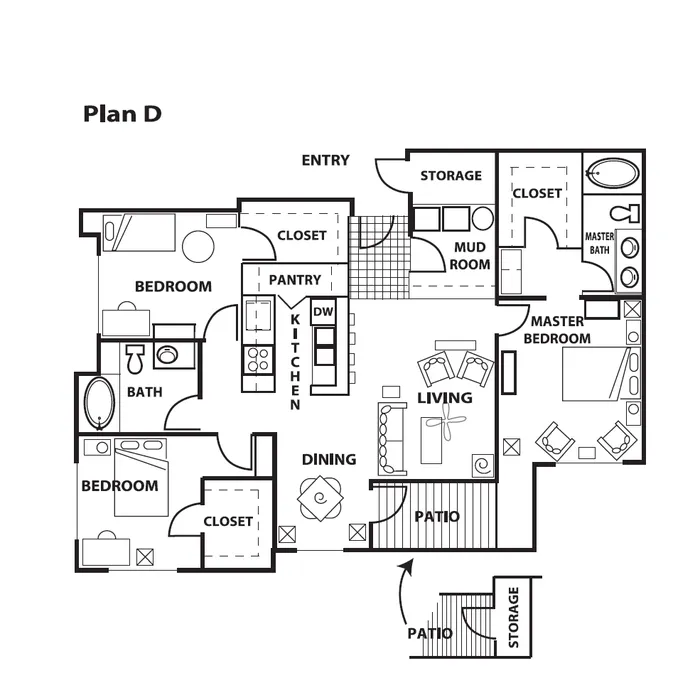 3 Bedroom, 2 Bath