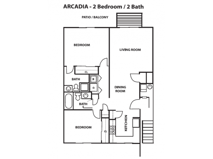 2 Bedroom, 2 Bath