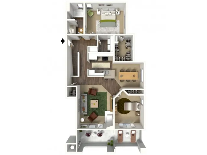 Ellington (1Bedroom and Den/Bonus Room)