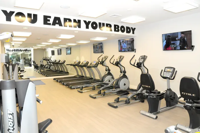 Gables 37 Grand, interior, fitness center, ellipticals, treadmills