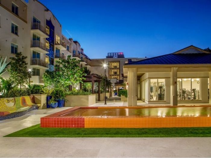 Miami Bay Waterfront Midtown Residences, exterior, night, fitness center, fountain