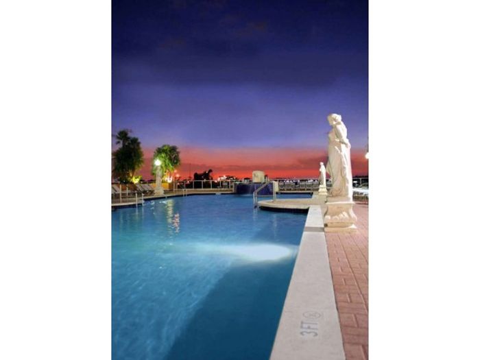 Intracoastal Yacht Club, exterior, night view of pool area