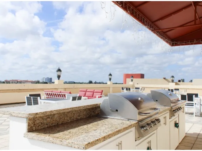 Fontainebleau Milton Apartments, exterior, outdoor entertaining seating, bbq grills