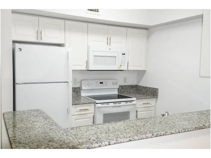 Sunshine Lakes Interior | Kitchen | Granite Countertops | Microwave Oven