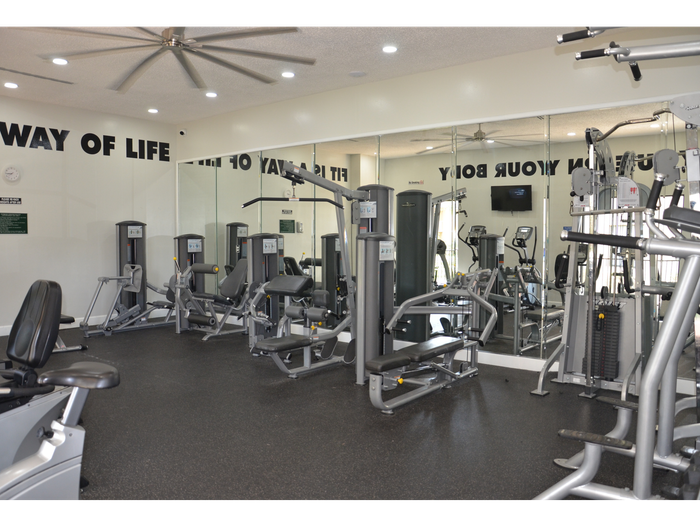 Royalton on The Green Interior | Fitness center | Workout equipment | Mirror taking up wall