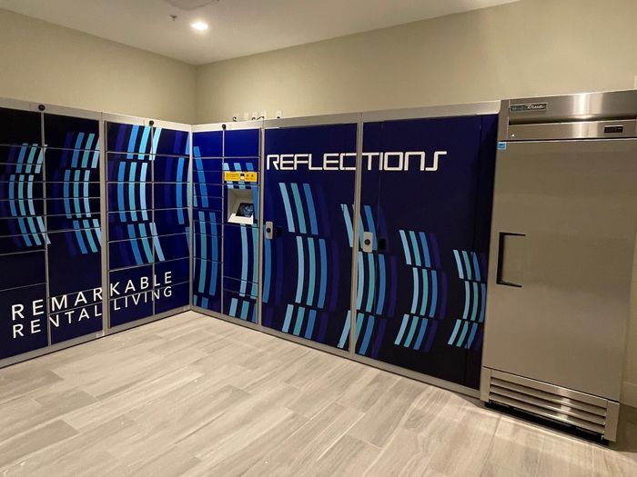 Luxer One Package Room with Refrigerator Lockers