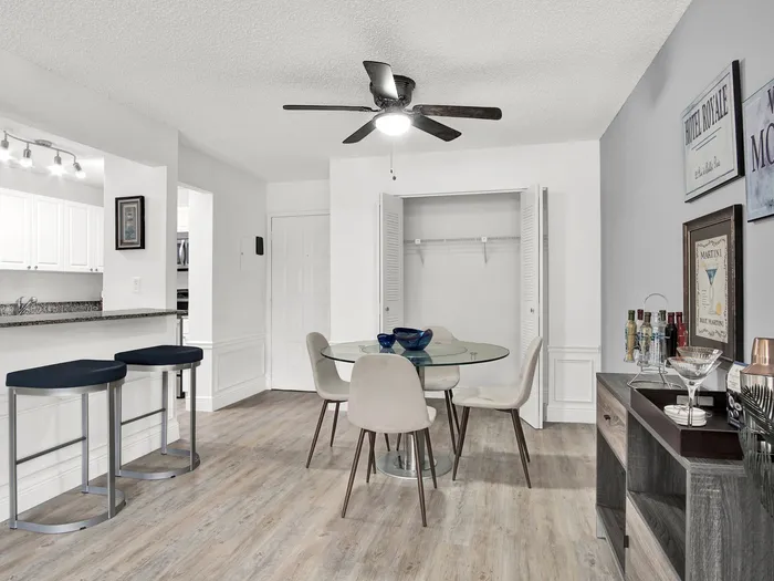 Model Unit 119 - Large Dining Area with Ceiling Fan