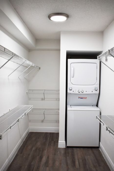 Spacious Closet with Washer & Dryer
