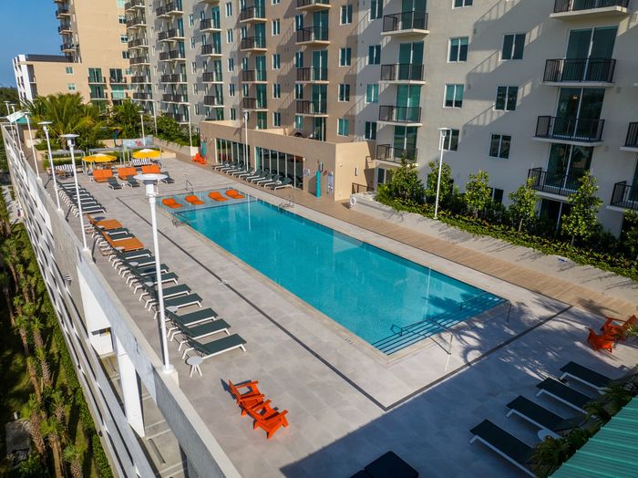 Areal view of Pool and deck
