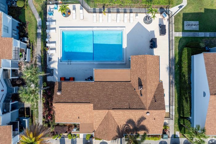 aerial view of pool deck