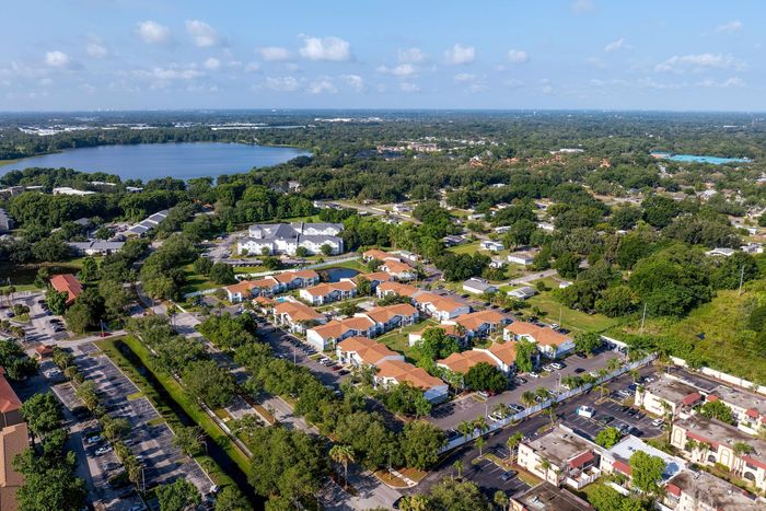 aerial view of neighborhood