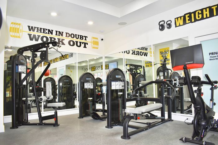 Royal Palms Apartments, interior, fitness center, weight machines, treadmill