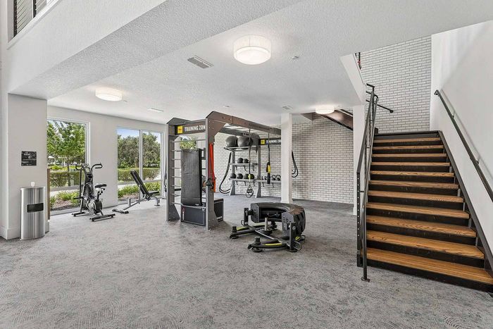 Fitness center at Mosaic at Lake Toho apartments in Kissimmee, FL