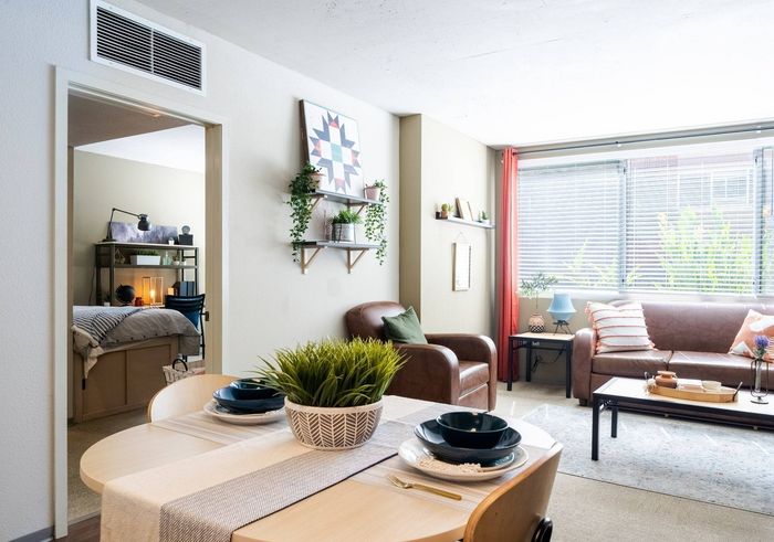 Furnished Living Room  | University Gateway Apartments in Los Angeles, CA.