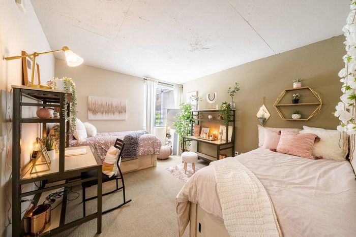 Large desks in bedroom  | University Gateway Apartments in Los Angeles, CA.