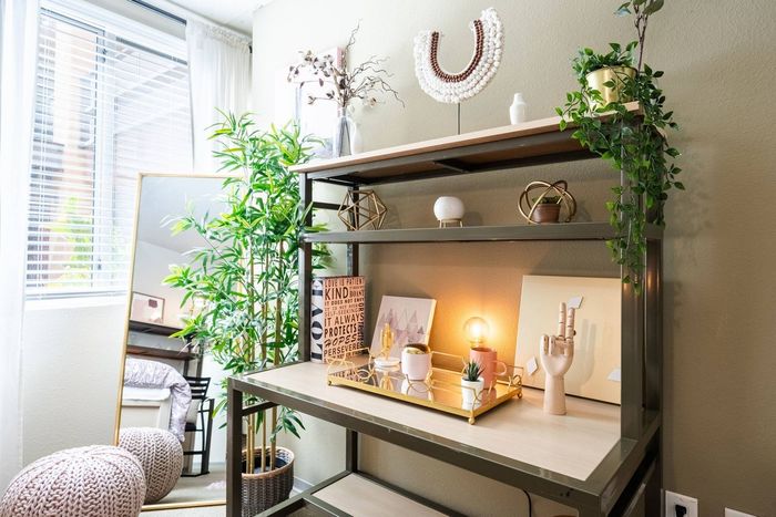 Large desks in bedroom  | University Gateway Apartments in Los Angeles, CA.