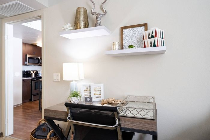 Large desks in bedroom  | University Gateway Apartments in Los Angeles, CA.