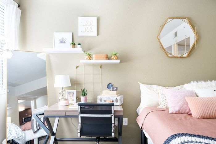 Bedroom with furnishings | University Gateway Apartments in Los Angeles, CA.