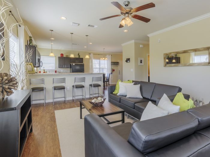 Pleasant Living Room | Cobalt Row | Off-Campus Apartments Murfreesboro, TN, near MTSU