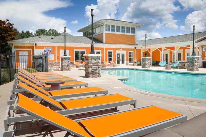 Residents Tanning by the Pool | Clemson SC Apartments | Clemson Edge
