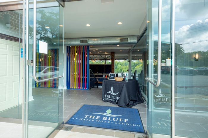 Lobby Entrance | The Bluff at Waterwoks Landing | Tuscaloosa, AL Apartments