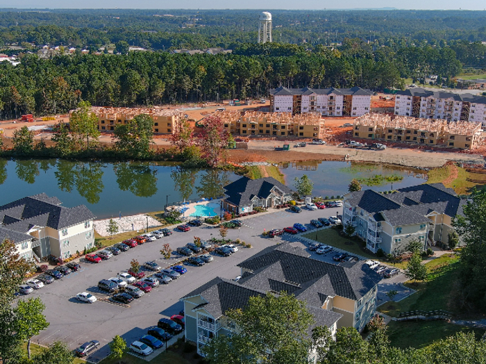 Aerial exterior shot Apartments in Spartanburg, SC | Valley Falls