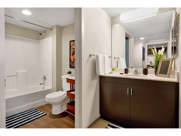 Bathroom  | University Gateway Apartments in Los Angeles, CA.
