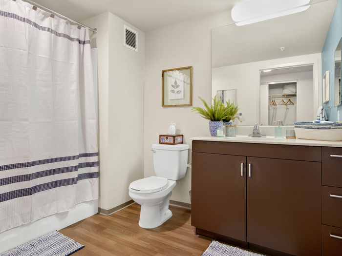 Comfortable bathroom | University Gateway Apartments in Los Angeles, CA.