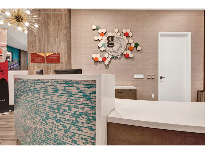 Common ares with countertops  | University Gateway Apartments in Los Angeles, CA.
