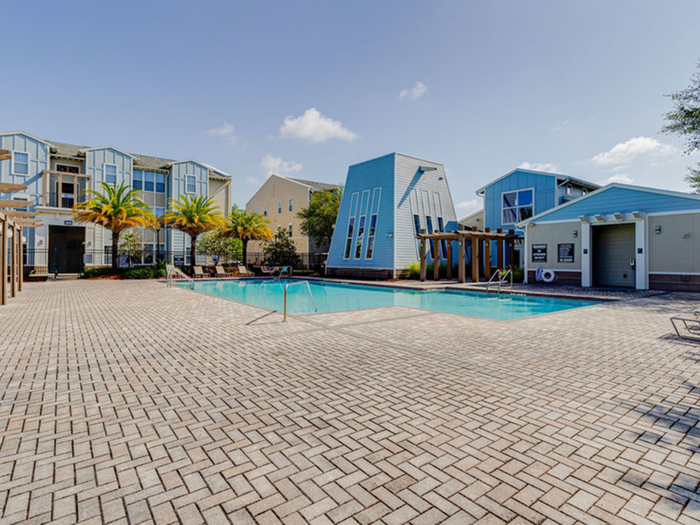 Sun Deck by Pool at  | Hawks Landing | Apartments in Tampa, FL