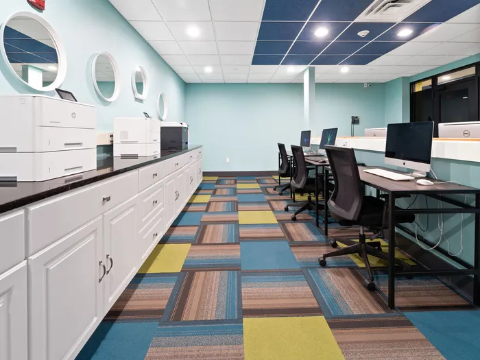 Computer lab - business areaat The Printing House | Binghamton Apartments