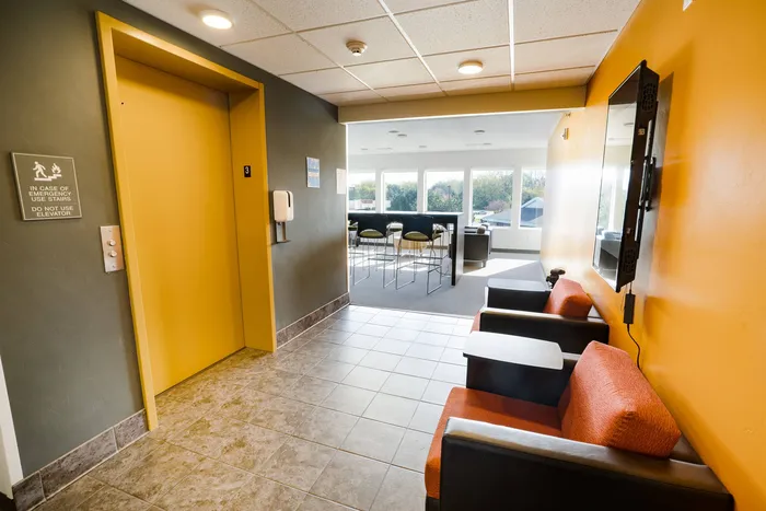 Elevator entry in common area | Tech Village | Appleton Apartments