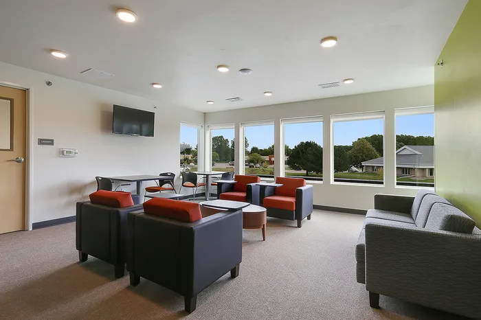 Comfortable Seating in Community Club House | Tech Village | Student Apartments Appleton