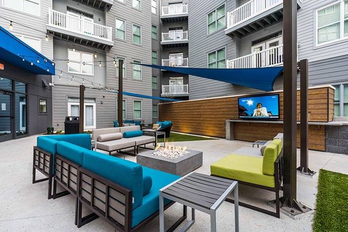 Patio with Community Fire Pit | Bixby Kennesaw | Kennesaw Apartments Near KSU