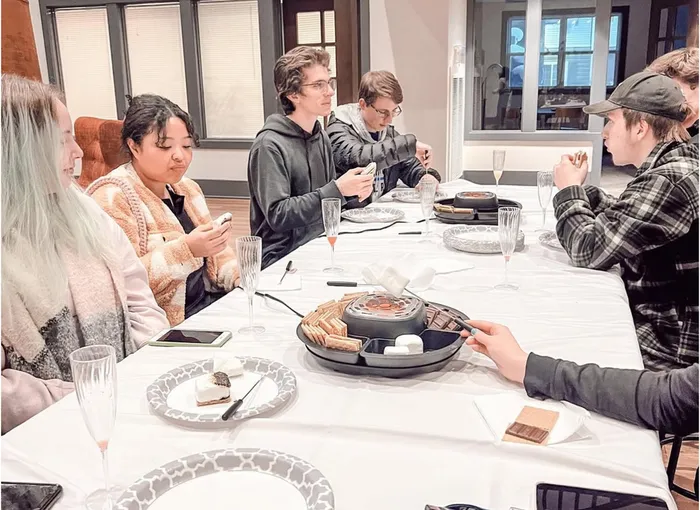 Smores night with residents | 48 West | Allendale, Michigan Apartments