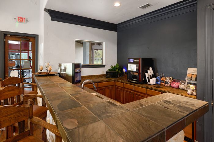 Kitchen-serving Area in Clubhouse | Dakota Ranch Student Apartments | Apartments Near Texas State University