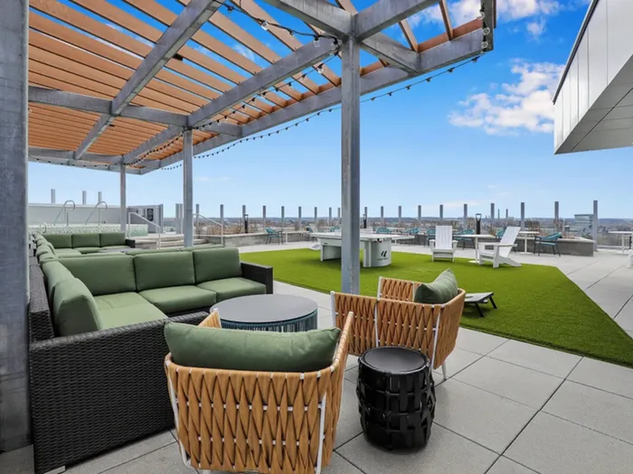 Outdoor Entertainment Space | The Abbot | MSU Apartments