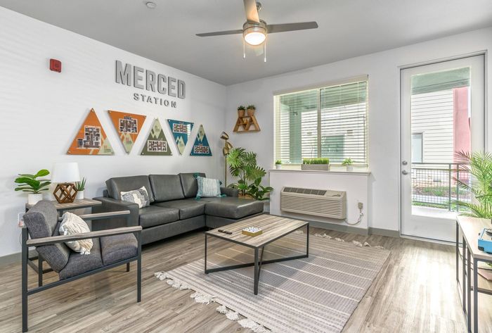 Merced Station apartments lobby area
