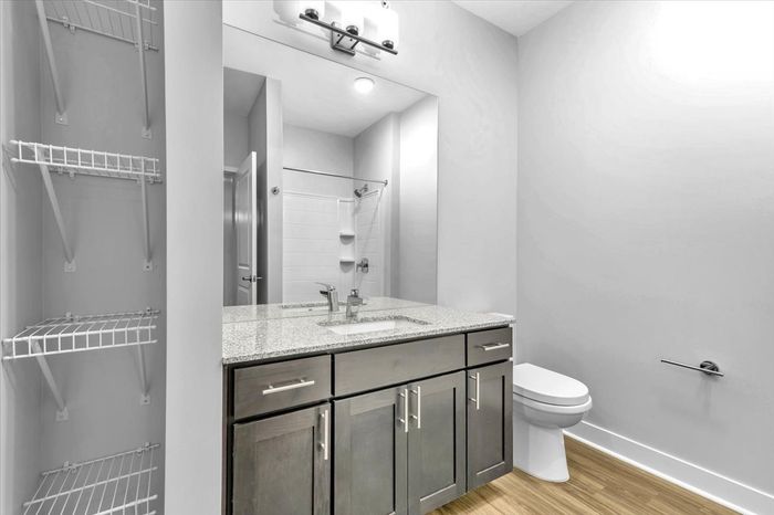 Charming 1-Bedroom Apartment - Sixty16 Apartments Shawnee, KS: Interior view of a charming 1-bedroom apartment at Sixty16 Apartments in Shawnee, KS, featuring modern design and amenities.