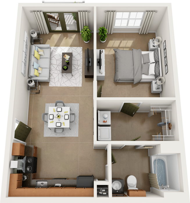 Evergreen (One Bed, One Bath)