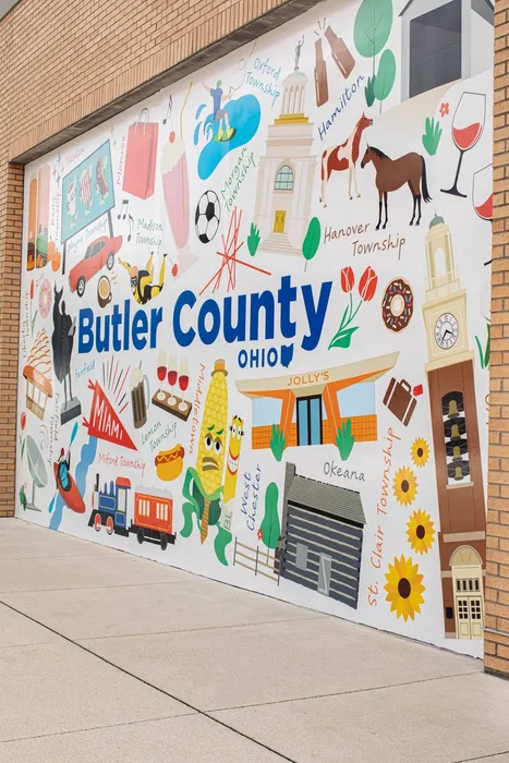 Butler County Mural at Liberty Center Shopping Mall | Apartments in Cincinnati, OH | Liberty Flats