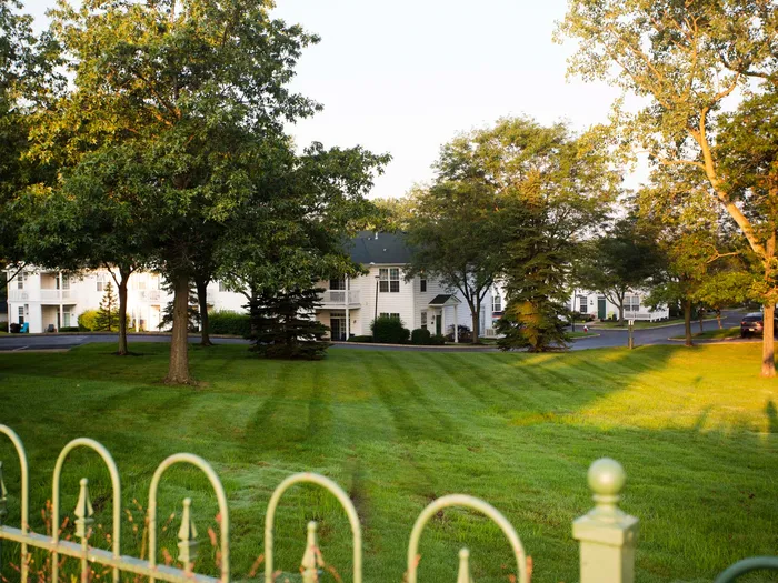 Chestnut Hill building overlooking grassy area