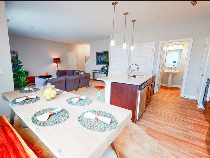 Beechwold Two bedroom townhome dining and living area