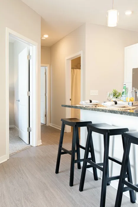 Kitchen to hallway view in Cedar floor plan | Crescent Woods Apartments | Apartments in Gahanna, OH