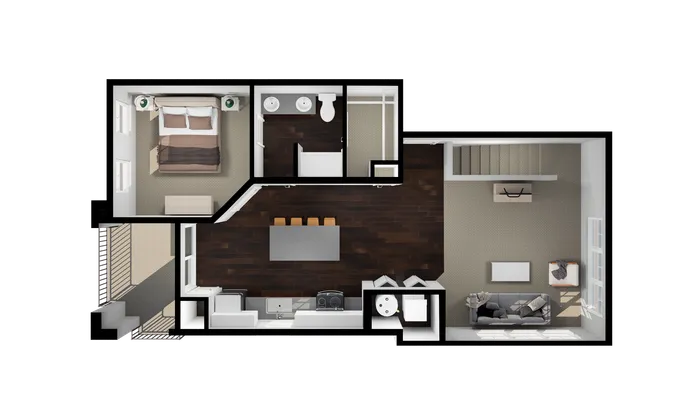 Upper Level Floor Plan View